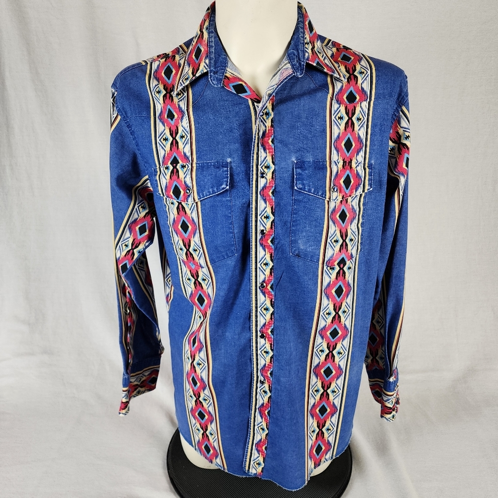 Wrangler Southwestern Pattern Men's Shirt (L)